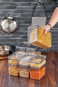 Akiss Home Vakumlu kristal saklama seti 9 lu ak125252